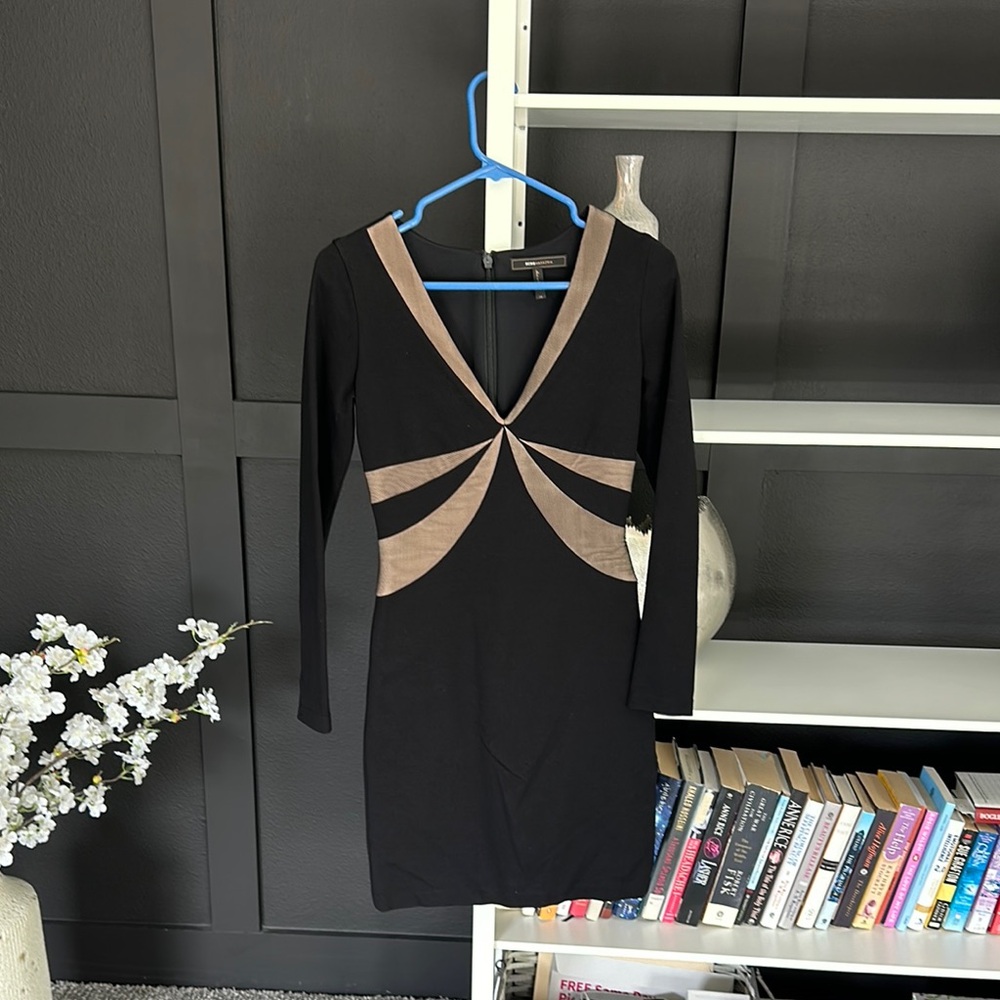 Elegant Black and Tan Women's Dress